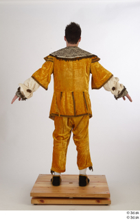  Photos Man in Historical Dress 17 16th century Medieval clothing a poses brown suit whole body 0005.jpg